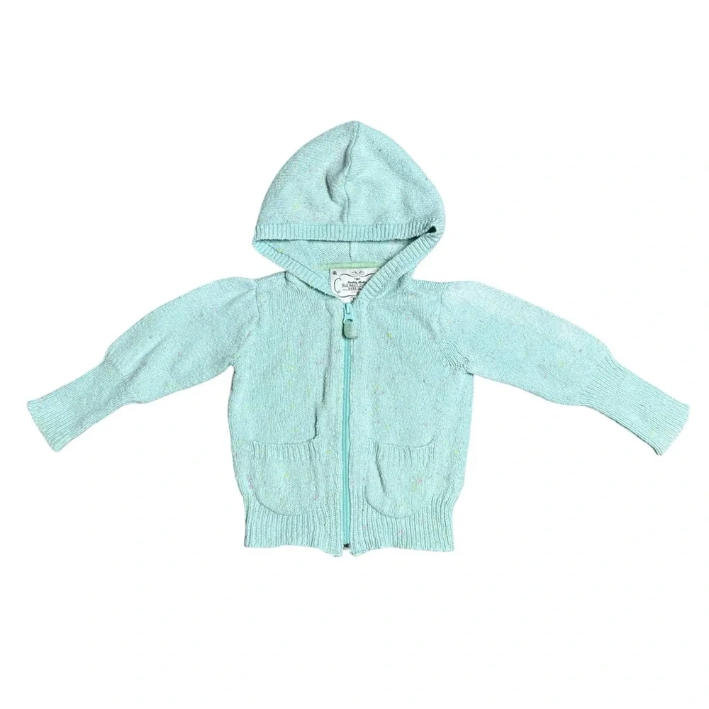 Old Navy Light Blue Confetti Baby Toddler Sweater Size 18-24 Months Y2K